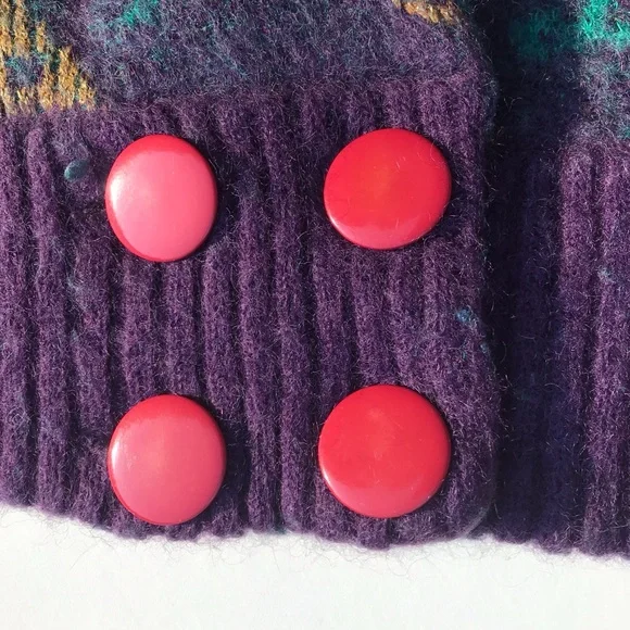 🎉2/$30 Vintage Wool Mohair Oversized Pattern Sweater Unique Design EUC - Picture 5 of 9